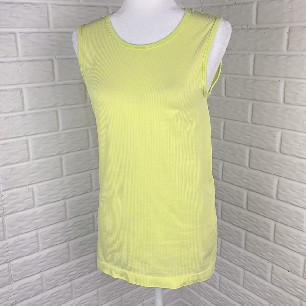 ATHLETA LIME GREEN SLEEVELESS STRETCHY TANK TOP SIZE LARGE